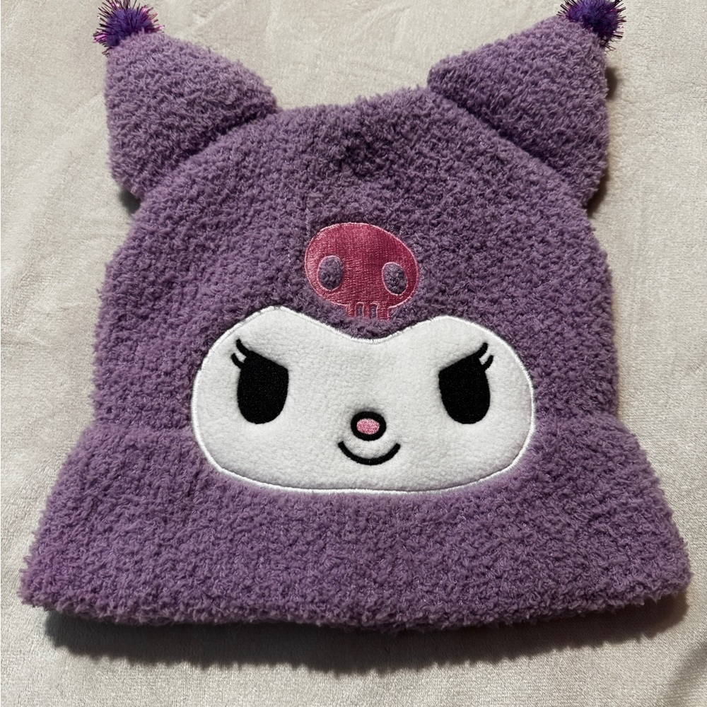 Kuromi Fuzzy Beanie NWOT